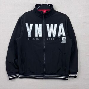 Liverpool FC YNWA This is Anfield Track Jacket Men's Size L Black Full Zip
